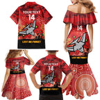 Custom Essendon Football ANZAC Family Matching Mermaid Dress and Hawaiian Shirt Gallipoli Camouflage With Poppies