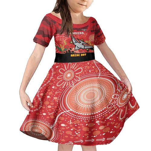 Custom Essendon Football ANZAC Family Matching Tank Maxi Dress and Hawaiian Shirt Gallipoli Camouflage With Poppies