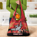 Custom Essendon Football ANZAC Grocery Bag Gallipoli Camouflage With Poppies