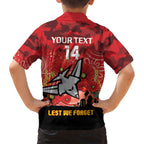 Custom Essendon Football ANZAC Hawaiian Shirt Gallipoli Camouflage With Poppies
