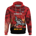 Custom Essendon Football ANZAC Hoodie Gallipoli Camouflage With Poppies