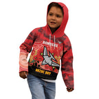 Custom Essendon Football ANZAC Kid Hoodie Gallipoli Camouflage With Poppies