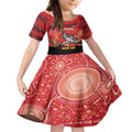 Custom Essendon Football ANZAC Kid Short Sleeve Dress Gallipoli Camouflage With Poppies