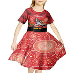 Custom Essendon Football ANZAC Kid Short Sleeve Dress Gallipoli Camouflage With Poppies
