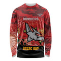 Custom Essendon Football ANZAC Long Sleeve Shirt Gallipoli Camouflage With Poppies