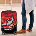 Custom Essendon Football ANZAC Luggage Cover Gallipoli Camouflage With Poppies