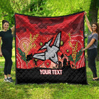 Custom Essendon Football ANZAC Quilt Gallipoli Camouflage With Poppies