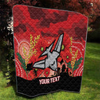 Custom Essendon Football ANZAC Quilt Gallipoli Camouflage With Poppies