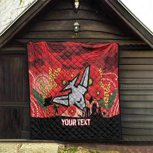 Custom Essendon Football ANZAC Quilt Gallipoli Camouflage With Poppies