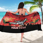 Custom Essendon Football ANZAC Sarong Gallipoli Camouflage With Poppies