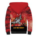 Custom Essendon Football ANZAC Sherpa Hoodie Gallipoli Camouflage With Poppies