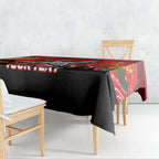Custom Essendon Football ANZAC Tablecloth Gallipoli Camouflage With Poppies