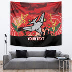 Custom Essendon Football ANZAC Tapestry Gallipoli Camouflage With Poppies
