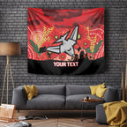 Custom Essendon Football ANZAC Tapestry Gallipoli Camouflage With Poppies