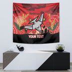 Custom Essendon Football ANZAC Tapestry Gallipoli Camouflage With Poppies