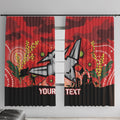 Custom Essendon Football ANZAC Window Curtain Gallipoli Camouflage With Poppies