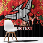 Custom Essendon Football ANZAC Window Curtain Gallipoli Camouflage With Poppies