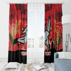 Custom Essendon Football ANZAC Window Curtain Gallipoli Camouflage With Poppies