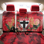 Custom St Kilda Football ANZAC Back Car Seat Cover Gallipoli Camouflage With Poppies