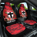 Custom St Kilda Football ANZAC Car Seat Cover Gallipoli Camouflage With Poppies