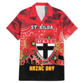 Custom St Kilda Football ANZAC Family Matching Mermaid Dress and Hawaiian Shirt Gallipoli Camouflage With Poppies