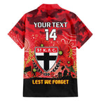 Custom St Kilda Football ANZAC Family Matching Puletasi and Hawaiian Shirt Gallipoli Camouflage With Poppies