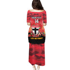 Custom St Kilda Football ANZAC Family Matching Puletasi and Hawaiian Shirt Gallipoli Camouflage With Poppies