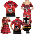 Custom St Kilda Football ANZAC Family Matching Summer Maxi Dress and Hawaiian Shirt Gallipoli Camouflage With Poppies