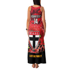 Custom St Kilda Football ANZAC Family Matching Tank Maxi Dress and Hawaiian Shirt Gallipoli Camouflage With Poppies