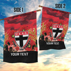 Custom St Kilda Football ANZAC Garden Flag Gallipoli Camouflage With Poppies