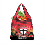 Custom St Kilda Football ANZAC Grocery Bag Gallipoli Camouflage With Poppies