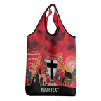 Custom St Kilda Football ANZAC Grocery Bag Gallipoli Camouflage With Poppies