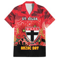 Custom St Kilda Football ANZAC Hawaiian Shirt Gallipoli Camouflage With Poppies