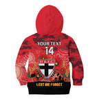 Custom St Kilda Football ANZAC Kid Hoodie Gallipoli Camouflage With Poppies