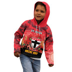 Custom St Kilda Football ANZAC Kid Hoodie Gallipoli Camouflage With Poppies