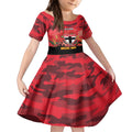 Custom St Kilda Football ANZAC Kid Short Sleeve Dress Gallipoli Camouflage With Poppies