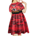 Custom St Kilda Football ANZAC Kid Short Sleeve Dress Gallipoli Camouflage With Poppies