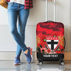 Custom St Kilda Football ANZAC Luggage Cover Gallipoli Camouflage With Poppies
