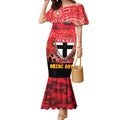Custom St Kilda Football ANZAC Mermaid Dress Gallipoli Camouflage With Poppies