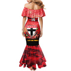 Custom St Kilda Football ANZAC Mermaid Dress Gallipoli Camouflage With Poppies