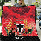 Custom St Kilda Football ANZAC Quilt Gallipoli Camouflage With Poppies