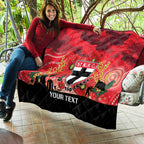Custom St Kilda Football ANZAC Quilt Gallipoli Camouflage With Poppies