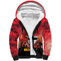 Custom St Kilda Football ANZAC Sherpa Hoodie Gallipoli Camouflage With Poppies