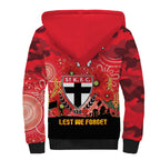 Custom St Kilda Football ANZAC Sherpa Hoodie Gallipoli Camouflage With Poppies