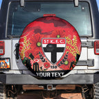 Custom St Kilda Football ANZAC Spare Tire Cover Gallipoli Camouflage With Poppies