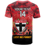 Custom St Kilda Football ANZAC T Shirt Gallipoli Camouflage With Poppies
