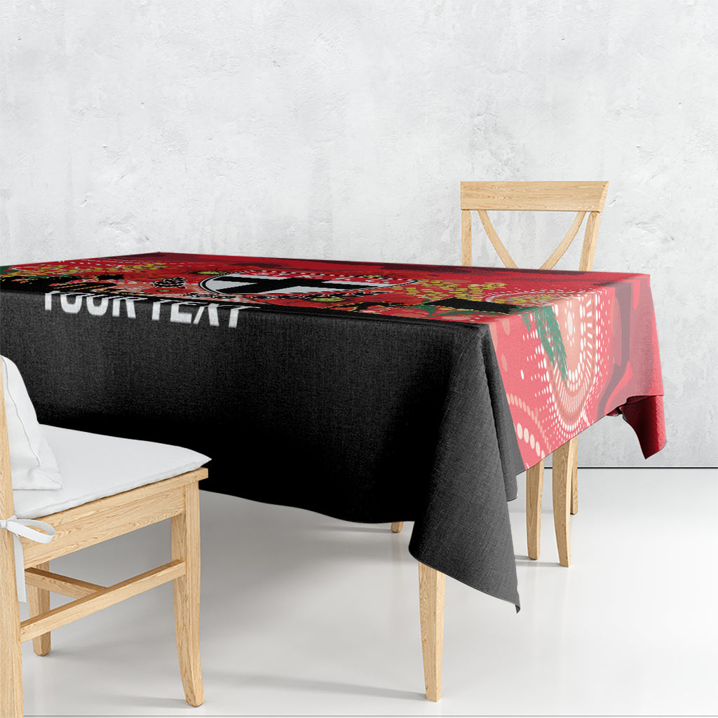 Custom St Kilda Football ANZAC Tablecloth Gallipoli Camouflage With Poppies