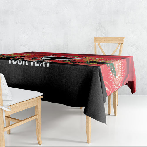 Custom St Kilda Football ANZAC Tablecloth Gallipoli Camouflage With Poppies