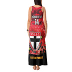 Custom St Kilda Football ANZAC Tank Maxi Dress Gallipoli Camouflage With Poppies