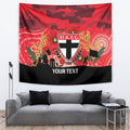 Custom St Kilda Football ANZAC Tapestry Gallipoli Camouflage With Poppies